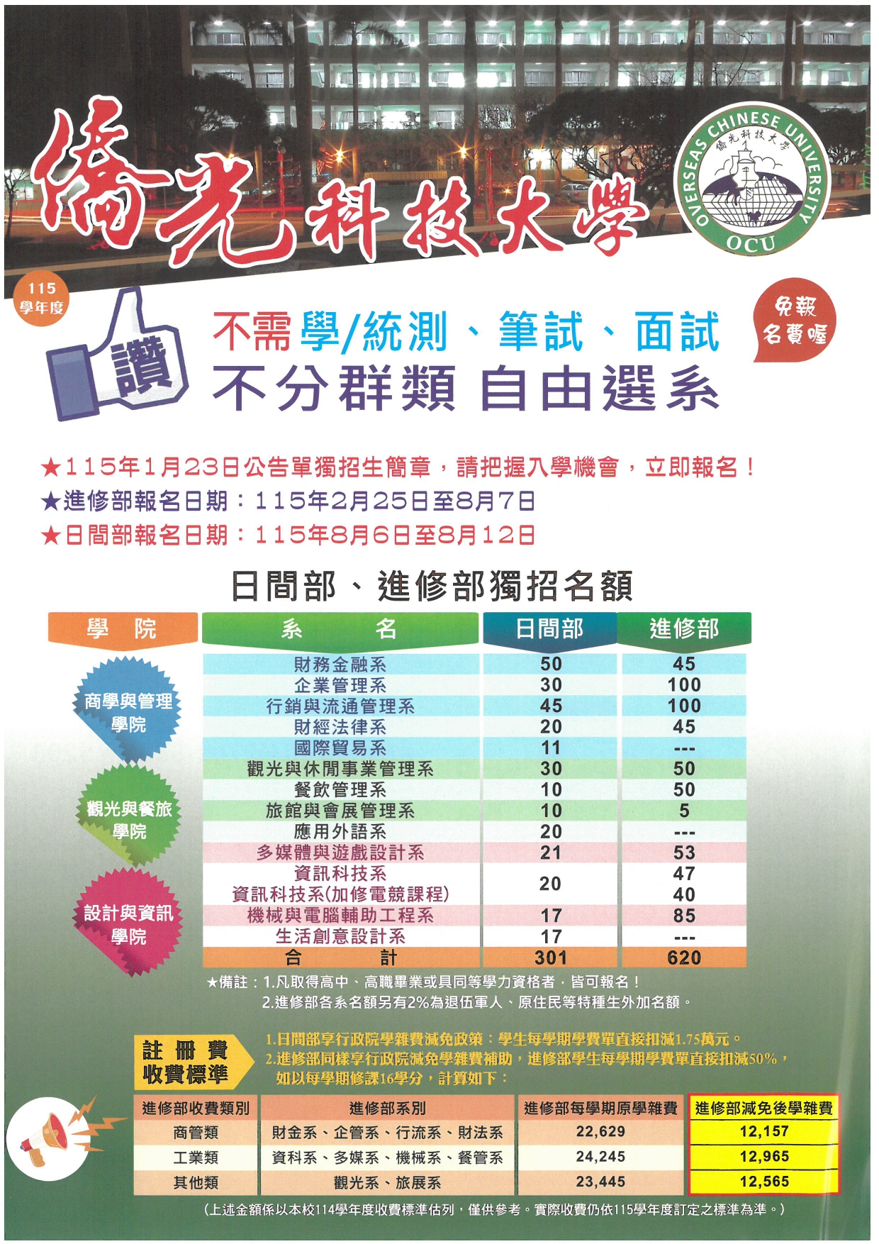 僑光科大升學資訊