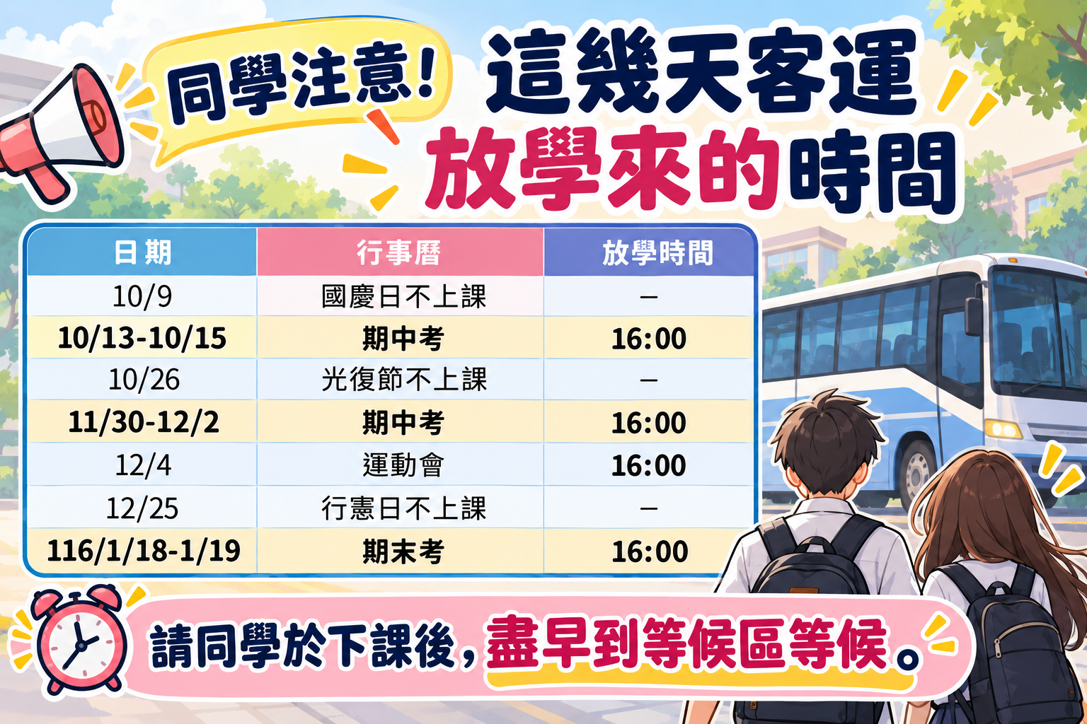 115-1客運特殊放學時間